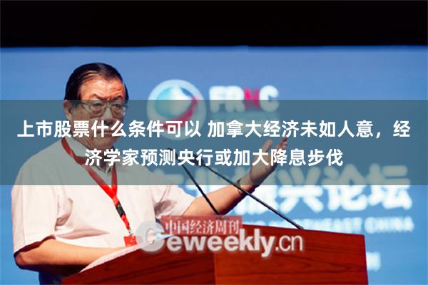 上市股票什么条件可以 加拿大经济未如人意，经济学家预测央行或加大降息步伐