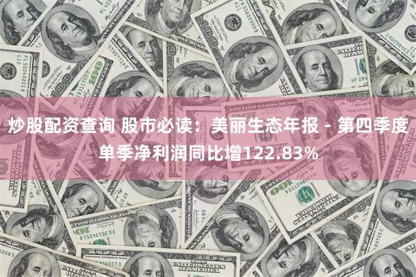 炒股配资查询 股市必读：美丽生态年报 - 第四季度单季净利润同比增122.83%