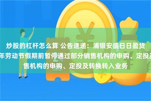 炒股的杠杆怎么算 公告速递：浦银安盛日日盈货币基金于2025年劳动节假期前暂停通过部分销售机构的申购、定投及转换转入业务