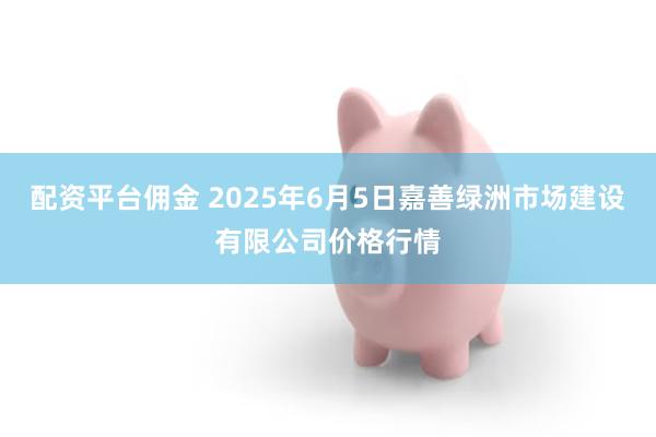 配资平台佣金 2025年6月5日嘉善绿洲市场建设有限公司价格行情
