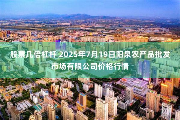 股票几倍杠杆 2025年7月19日阳泉农产品批发市场有限公司价格行情