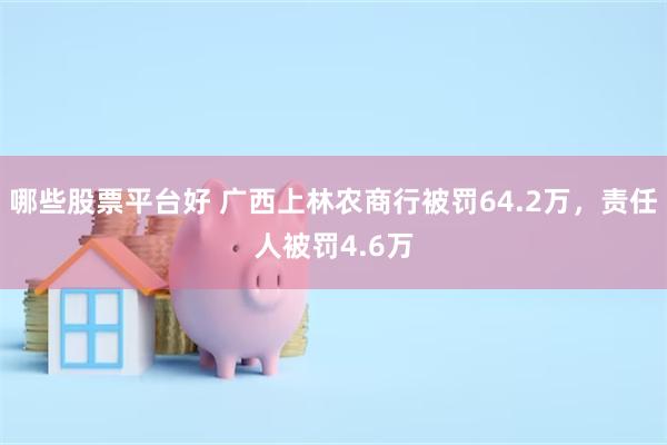 哪些股票平台好 广西上林农商行被罚64.2万，责任人被罚4.6万