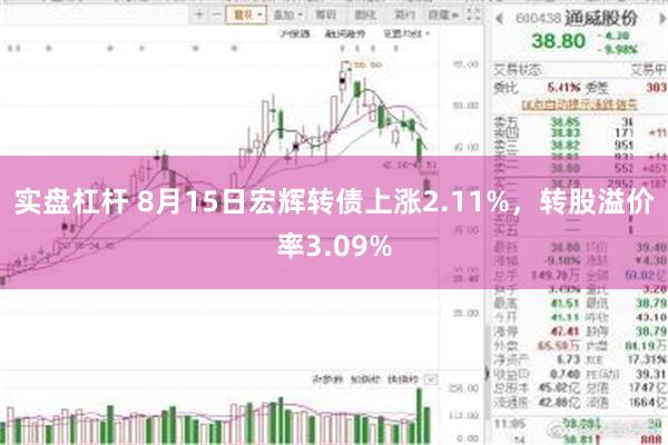 实盘杠杆 8月15日宏辉转债上涨2.11%，转股溢价率3.09%